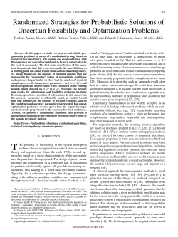 Randomized Strategies for Probabilistic Solutions of - ISI