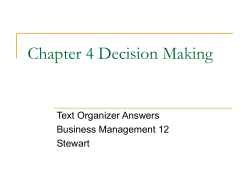 Chapter 4 Decision Making