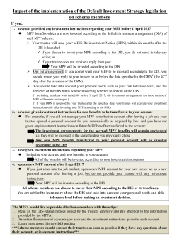 Impact of the implementation of the Default Investment Strategy