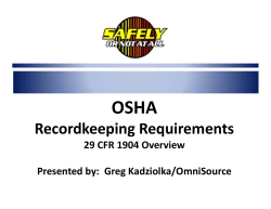 OSHA Recordkeeping Requirements