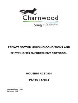 Empty Homes Enforcement Protocol