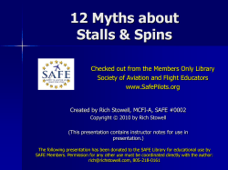 The 12 Myths about Stalls and Spins - Society of Aviation and Flight