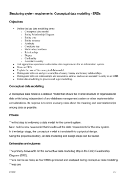 Structuring system requirements: Conceptual data modelling