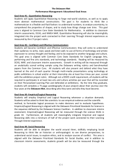 The Delaware Met Performance Management: Educational Goal