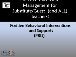 Effective Classroom Management for Substitute Teachers
