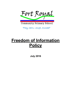Microsoft Word - Freedom of Information Policy