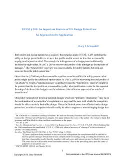 35 USC &sect; 289 - Intellectual Property Owners Association