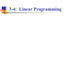 Linear Programming Section 3-5