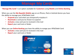 Manage Cards - Republic Bank