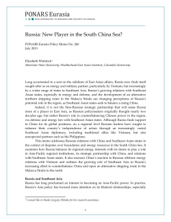 Russia: New Player in the South China Sea?