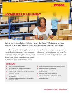 eCOMMERCE FULFILLMENT - DHL