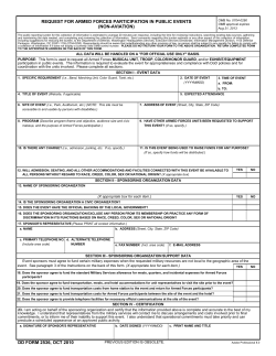 DD Form 2536, Request for Armed Forces - Army Bands