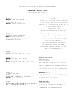 Progressive Die Design - Society of Manufacturing Engineers