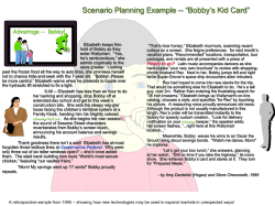 Scenario Planning Example -- *Bobby*s Kid Card - Rose