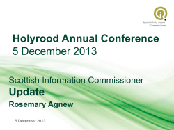 Holyrood Conference 2013 Presentation