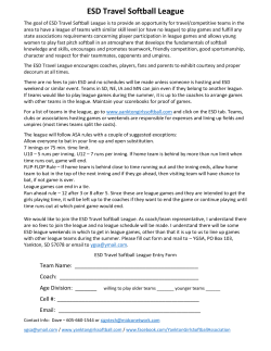 ESD Travel Softball League - Yankton Girls Softball Association