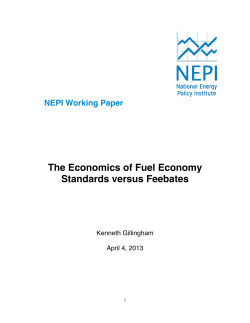 The Economics of Fuel Economy Standards versus Feebates
