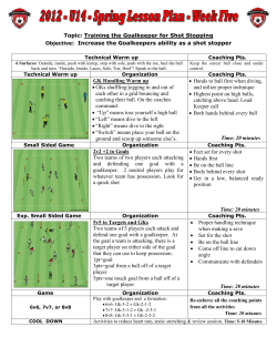 Training GK for Shot Stopping