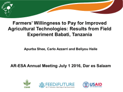 Farmers` Willingness to Pay for Improved Agricultural