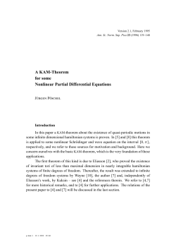A KAM-Theorem for some Nonlinear Partial Differential Equations