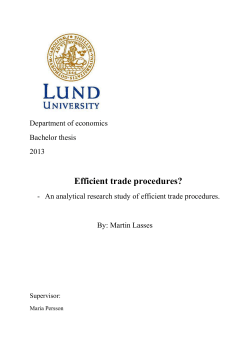 Efficient trade procedures?