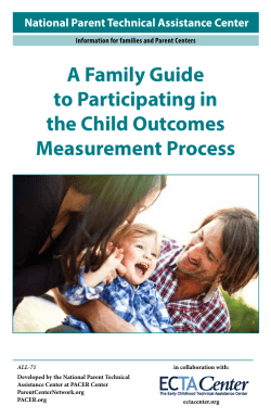 A Family Guide to Participating in the Child Outcomes Measurement