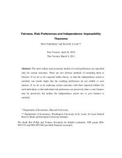 Fairness, Risk Preferences and Independence: Impossibility Theorems