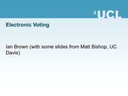Electronic Voting - UCL Computer Science