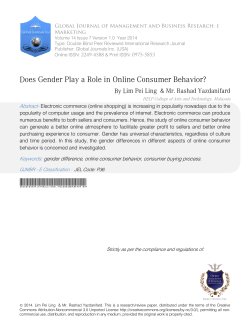 Does Gender Play a Role in Online Consumer Behavior?