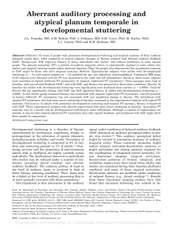 Aberrant auditory processing and atypical
