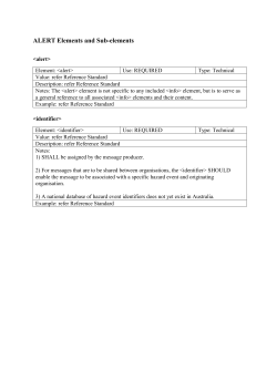 REVISED CAP1.2-AU ALERT elements (Effective 2011-11