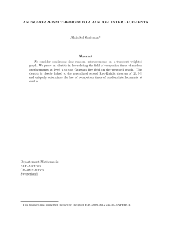 An isomorphism theorem for random interlacements