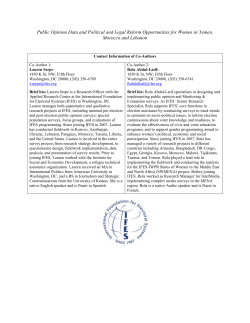 The Status of Women in the Middle East and North Africa