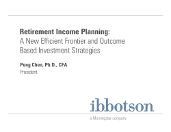 Retirement Income Planning: A New Efficient Frontier and Outcome