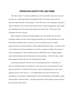 operation audits for law firms