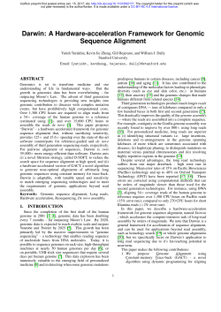 Darwin: A Hardware-acceleration Framework for Genomic