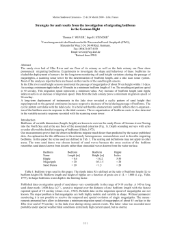 Strategies for and results from the investigation of migrating