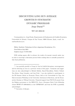 DISCOUNTING LONG RUN AVERAGE GROWTH IN STOCHASTIC