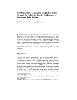 Combining Tube Design and Simple Kinematic Strategy for Follow