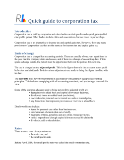 Quick guide to corporation tax