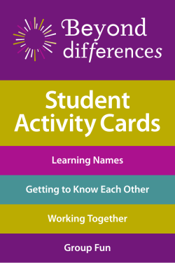 Student Activity Cards