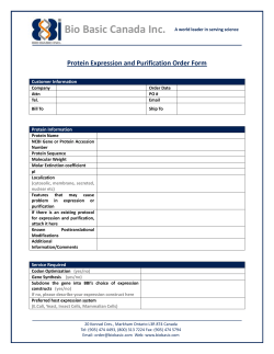 Protein Order Form