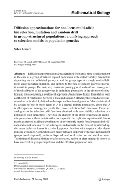 Mathematical Biology - D&eacute;partement de math&eacute;matiques et de