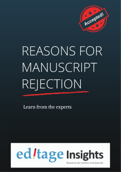 Reasons for Manuscript Rejection copy