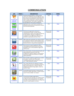 App Lists - Down Syndrome Association of Central California
