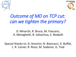 Outcome of MD on TCP cut - can we tighten the