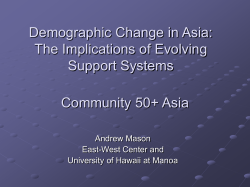 Aging, etc. - National Transfer Accounts