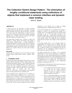 The Collection Switch Design Pattern