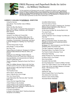 FREE Playaway and Paperback Books for Active Duty