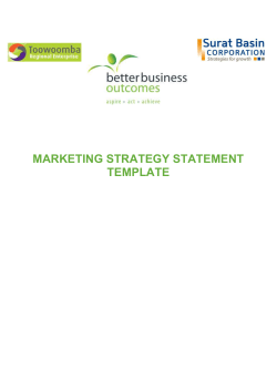 BBO Marketing Strategy Statement Template